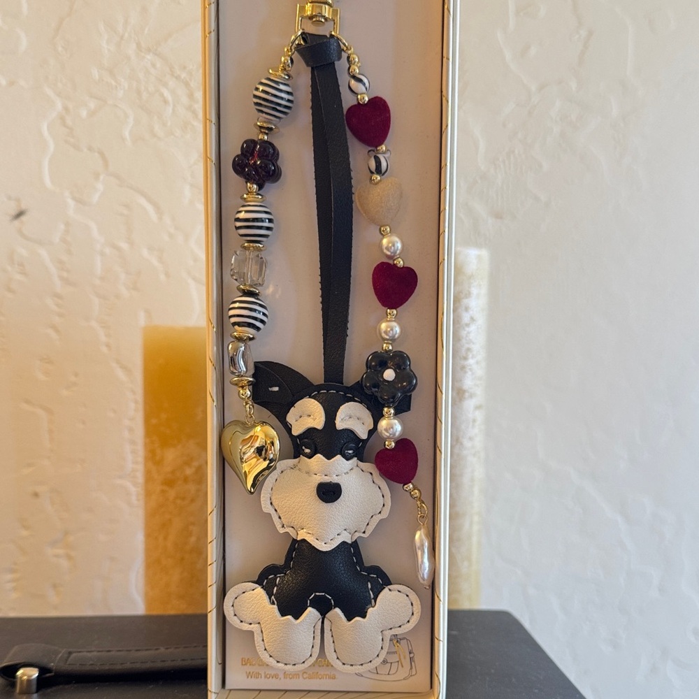 Adorable schnauzer, dog-Bag chain charm